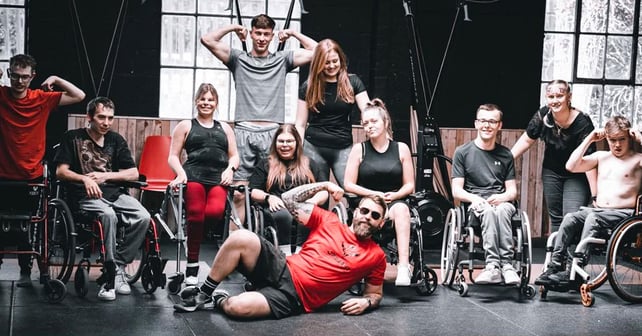 Group of athletes with disabilities 